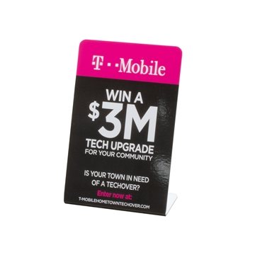 Counter Display Sign 3.5w x 5.5h - Heat Bent