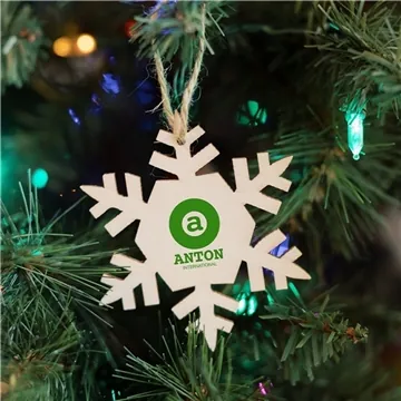 Image of 100 Promotional Wood Ornament - Snowflake