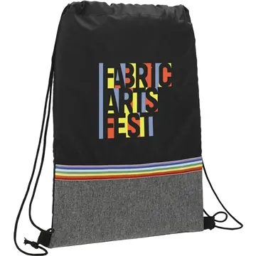 Image of 200 Customized Rainbow RPET Drawstring Bag - 100% Recycled & ...