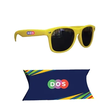 Image of 150 Promotional Matte Soft Rubberized Finish Miami Sunglasses - UV ...