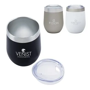 Image of 24 Customized Brisbane 12 oz Stainless Steel Wine Tumbler - ...