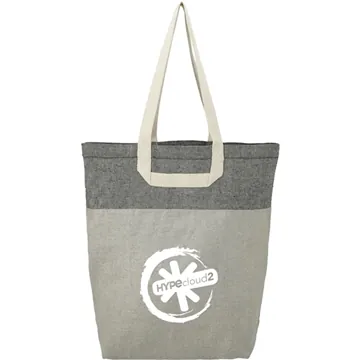 Image of 200 Customized Recycled Cotton U-Handle Book Tote - Eco-Friendly