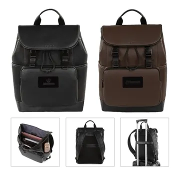 Bugatti Central Laptop Backpack - Vegan Leather & Padded Protection