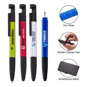 Image of 150 Promotional Multiplicity 8-in-1 Multi-Function Pen - Stylus & ...