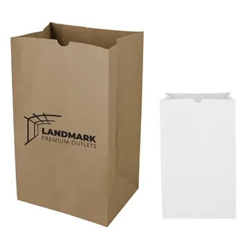 500 Custom 20# Short SOS Kraft Paper Bag - 8.25" x 13.62" - Made ...