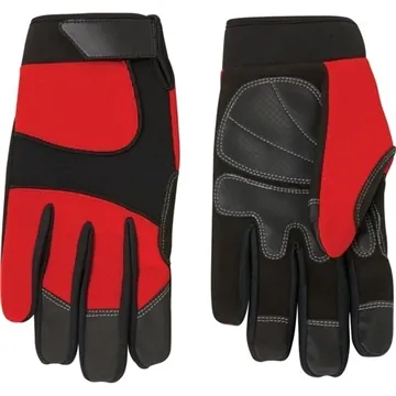 Image of 12 Promotional Synthetic Leather Palm Mechanic Style Glove - ...