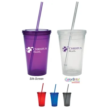 Image of 60 Custom 16 oz Sunsplash Double Wall Tumbler - BPA Free & USA ...