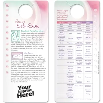 Image of 300 Promotional Shower Card - Breast Self-Exam - Waterproof & ...