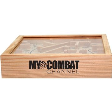 Image of 150 Custom Wooden Maze Puzzle - Natural Wood