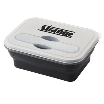 Collapse'N™ Silicone Lunch Container - Microwave Safe & Utensils Included