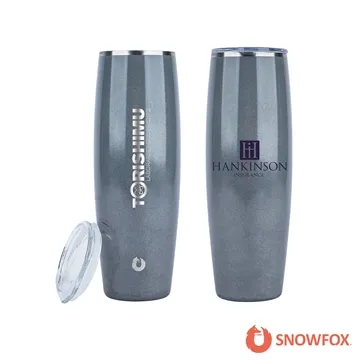 Image of 6 Promotional Snowfox 24 oz Shimmer Finish Vacuum Insulated Beer ...