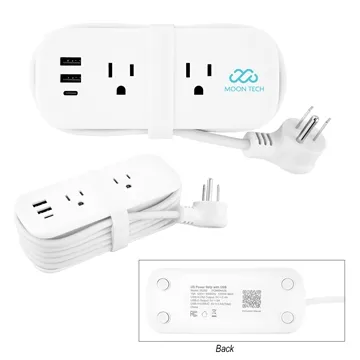 Compact Multi-Outlet Power Strip for Travel