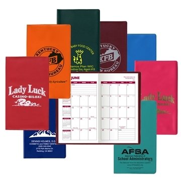 Image of 100 Custom Standard Vinyl Academic Monthly Pocket Planner - 14 ...
