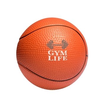Image of 100 Promotional Basketball Shape Stress Ball - Polyurethane