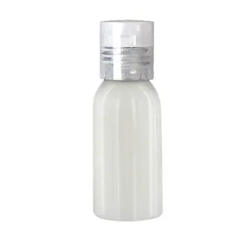 Image of 100 Promotional 1 oz SPF 50 Sunscreen in Clear Round Bottle - PABA ...
