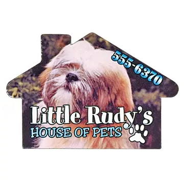 Image of 250 Promotional Full Color Digital Stock Shaped Magnets - House