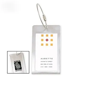 Image of 50 Promotional Globe-Trotter Stainless Steel Luggage Tag Cable ...