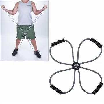 Image of 25 Customized Pilates 4-way Exercise Bands - Adjustable Tension & ...