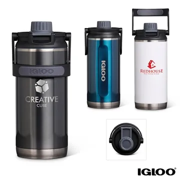 12 Custom Igloo 36 oz Double Wall Vacuum Insulated Water Bottle - ...