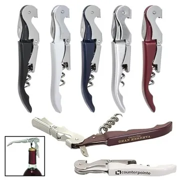 Image of 100 Custom Waiter's Corkscrew Wine Bottle Opener - Double Hinged & ...