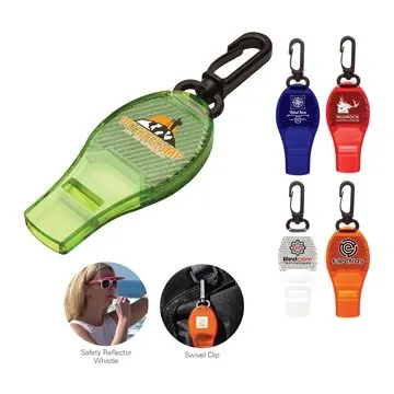 Image of 150 Promotional Apito Safety Reflector Whistle - Translucent