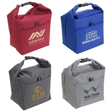 Image of 50 Custom Bellevue Insulated Lunch Tote - Heathered Polyester