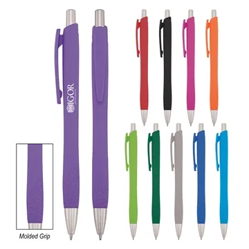 Image of 250 Promotional Riel Pen - Rubberized Finish & Plunger Action