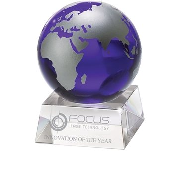 Firmada II Blue Crystal Globe - 3 inch