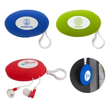 100 Promotional Fado Stereo Earbuds In Case - Tangle Free