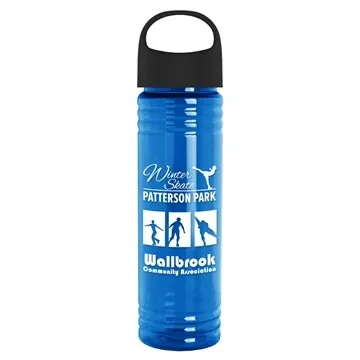 Image of 200 Promotional The Slim Fit - 24 oz Transparent Bottle With Oval ...