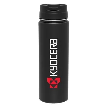 Image of 24 Customized 20 oz H2go Nexus - Powder - Matte Black - Vacuum ...