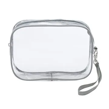 Image of 50 Customized Cyrus Zippered Pouch w/ Handle - Transparent & ...