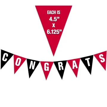 Image of 25 Promotional 8 Pennant Banner - Paper Products - 14pt Paper