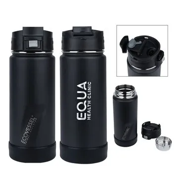Image of 12 Custom EcoVessel The Perk 16 oz Vacuum Insulated Travel Mug - ...
