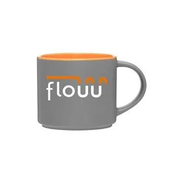 Image of 48 Promotional 16 oz Monaco - Gray Orange - Stackable