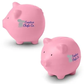 Image of 200 Customized Piggy Bank Shape Stress Ball - Polyurethane & ...