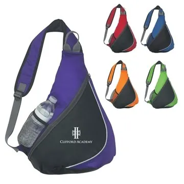 Image of 50 Promotional Sling Backpack - 210D Polyester & Padded