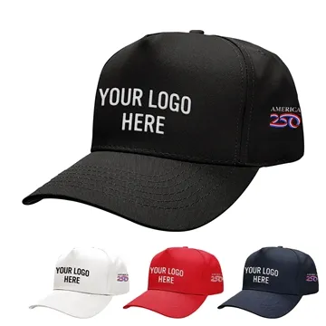 24 Customized America250 5 Panel Structured Cap - Poly Cotton ...