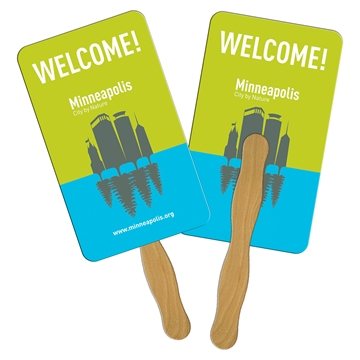 Image of 100 Custom Rectangle Hand Fan Full Color (2 Sides) - Paper ...