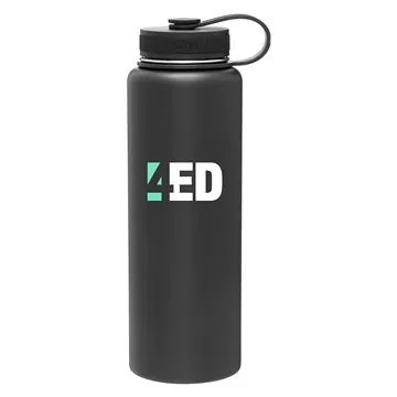 Image of 24 Customized 40 oz H2go Venture - Powder - Matte Black - Vacuum ...