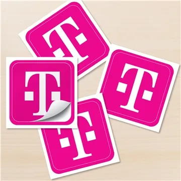 Image of 250 Customized 3" x 3" Rounded Corner Sticker - Moisture Resistant ...