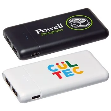Image of 30 Customized Counsel 5000mAh Mini Power Bank - Dual USB & UL ...