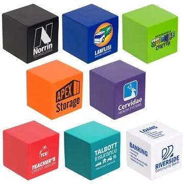Image of 100 Customized Cube - Stress Reliever - Polyurethane