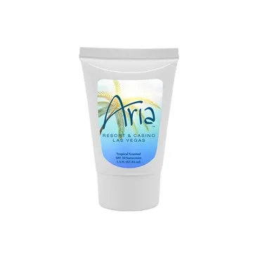 Image of 150 Custom 1.5 oz SPF 30 Sunscreen Lotion Tube - Coconut Scented & ...