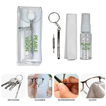Image of 100 Promotional Eyeglass Cleaner & Repair Kit - Multi-Tool