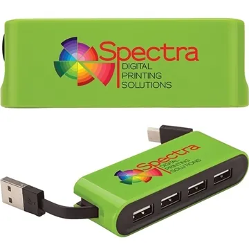 Image of 25 Custom Rondo Type-C USB Hub - 4-Port & Travel-Friendly