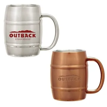 Image of 36 Customized 14 oz Moscow Mule Barrel Mug - Stainless Steel & ...