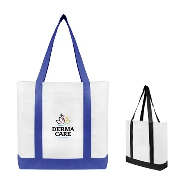 Image of 150 Customized Non-Woven Tote Bag With Trim Colors - Water ...