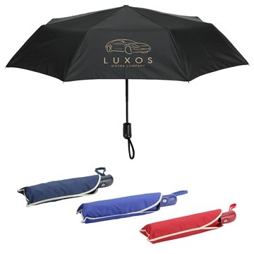 Horizon 44 Arc Auto Open + Close Portable Umbrella - Pongee & Fiberglass Frame