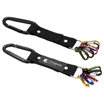 Image of 100 Custom Aluminum Carabiner Strap with Color-Code Key Clips - 5 ...